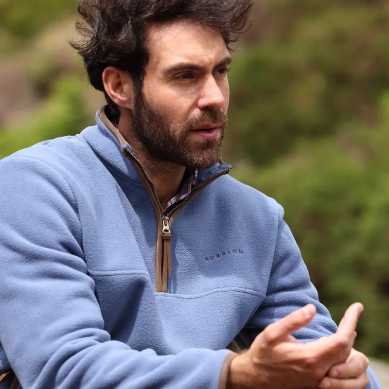 Shires Aubrion Mens Core Half Zip Fleece - Blue-1