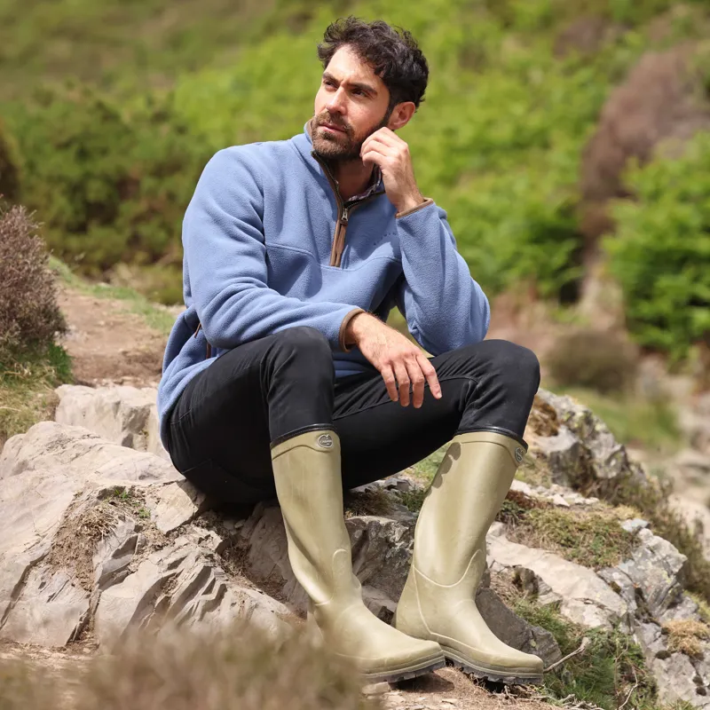 Shires Aubrion Mens Core Half Zip Fleece - Blue-2