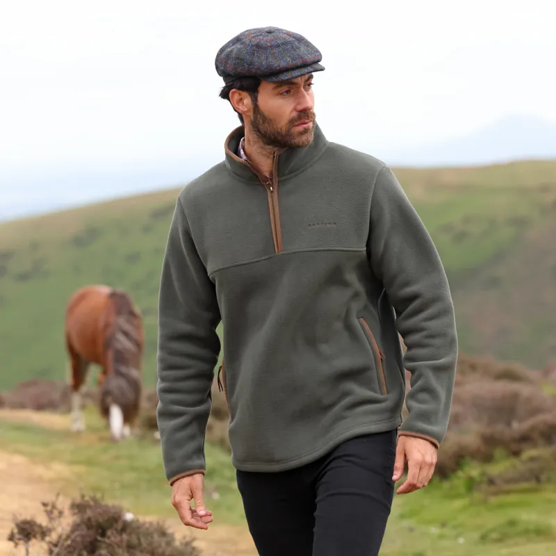 Shires Aubrion Mens Core Half Zip Fleece - Green