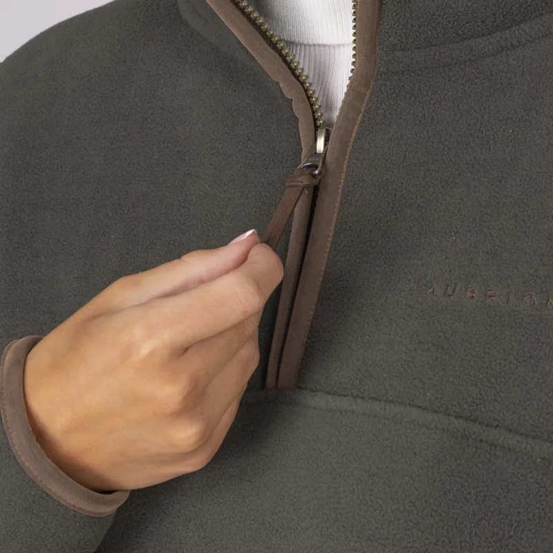 Shires Aubrion Core Half Zip Ladies Fleece - Green-3