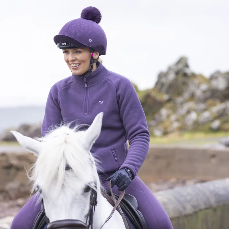 Shires Aubrion Restore Half Zip Fleece - Purple-5
