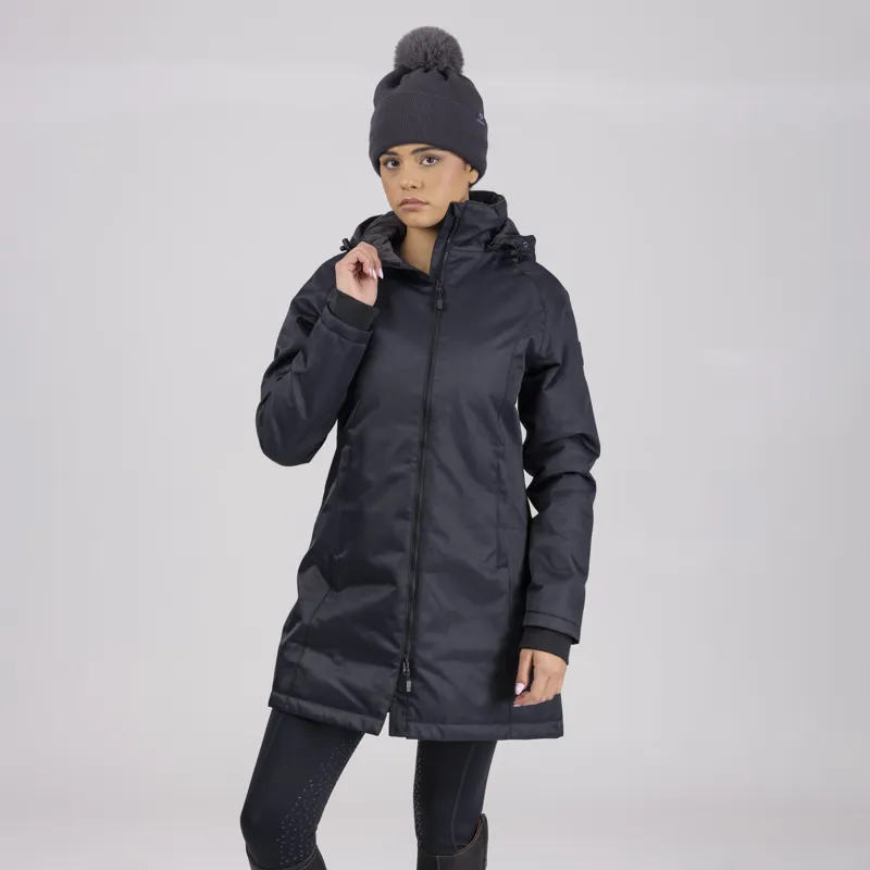 Shires Aubrion Halcyon Waterproof Mid Length Coat - Charcoal-1
