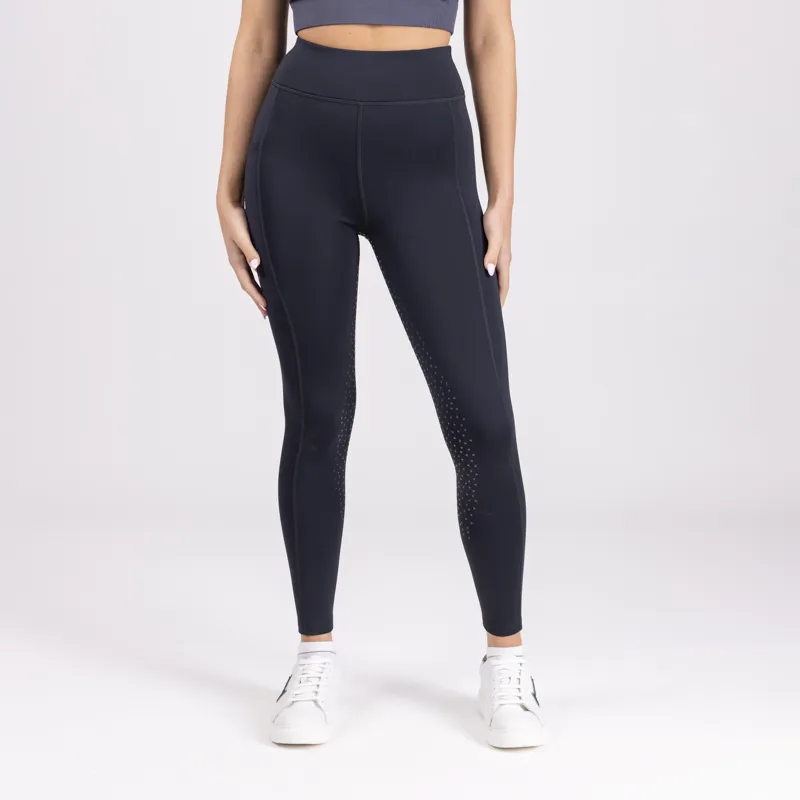 Shires Aubrion Shield Winter Riding Tights - Charcoal-3