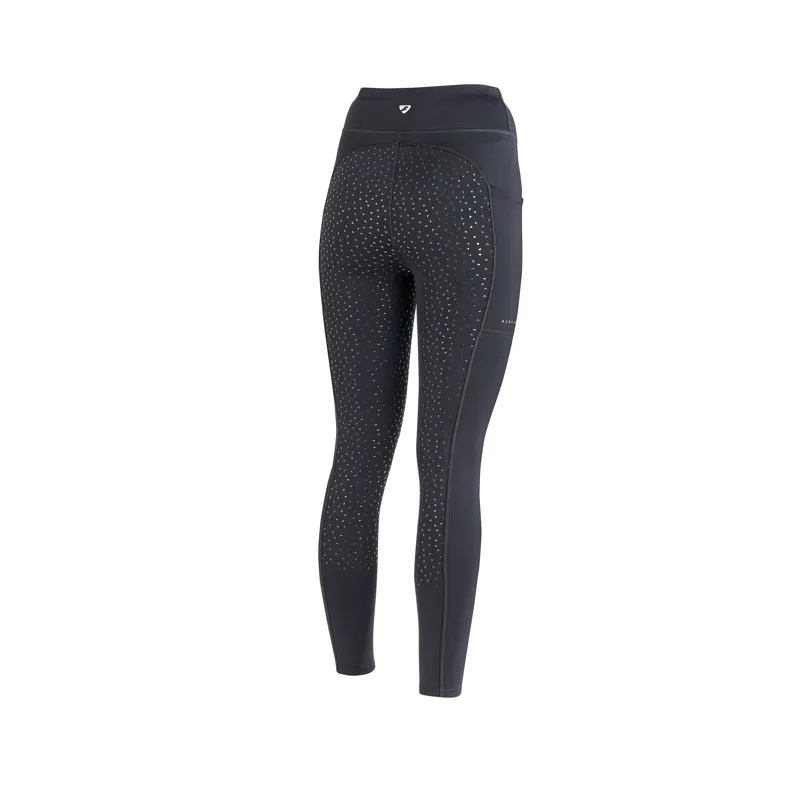 Shires Aubrion Shield Winter Riding Tights - Charcoal-2