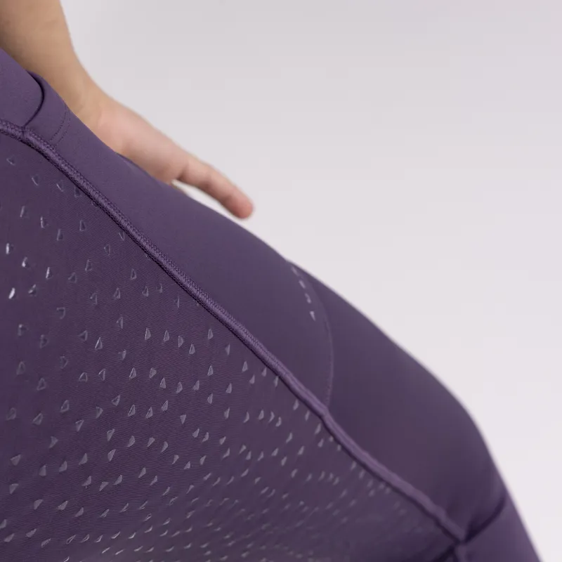 Shires Aubrion Shield Winter Riding Tights - Purple-7