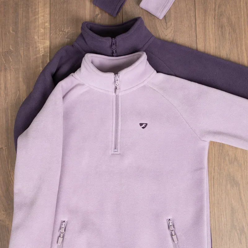 Shires Aubrion Restore Children's Half Zip Fleece - Mauve-1