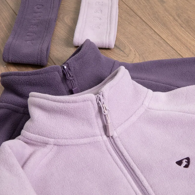 Shires Aubrion Restore Children's Half Zip Fleece - Mauve-2
