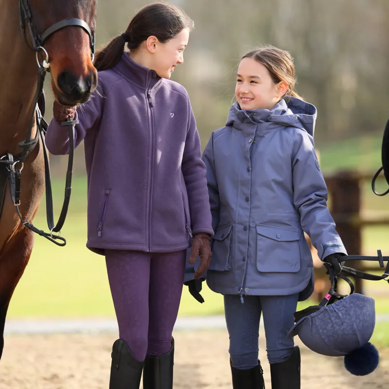 Shires Aubrion Restore Children's Full Zip Fleece - Purple-4