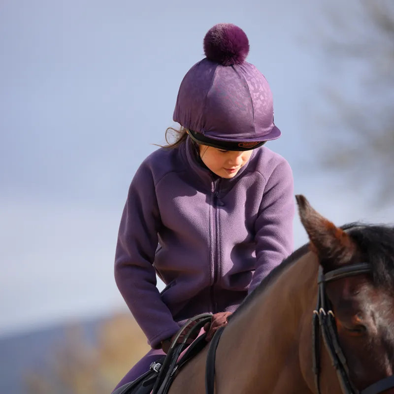 Shires Aubrion Restore Children's Full Zip Fleece - Purple-2