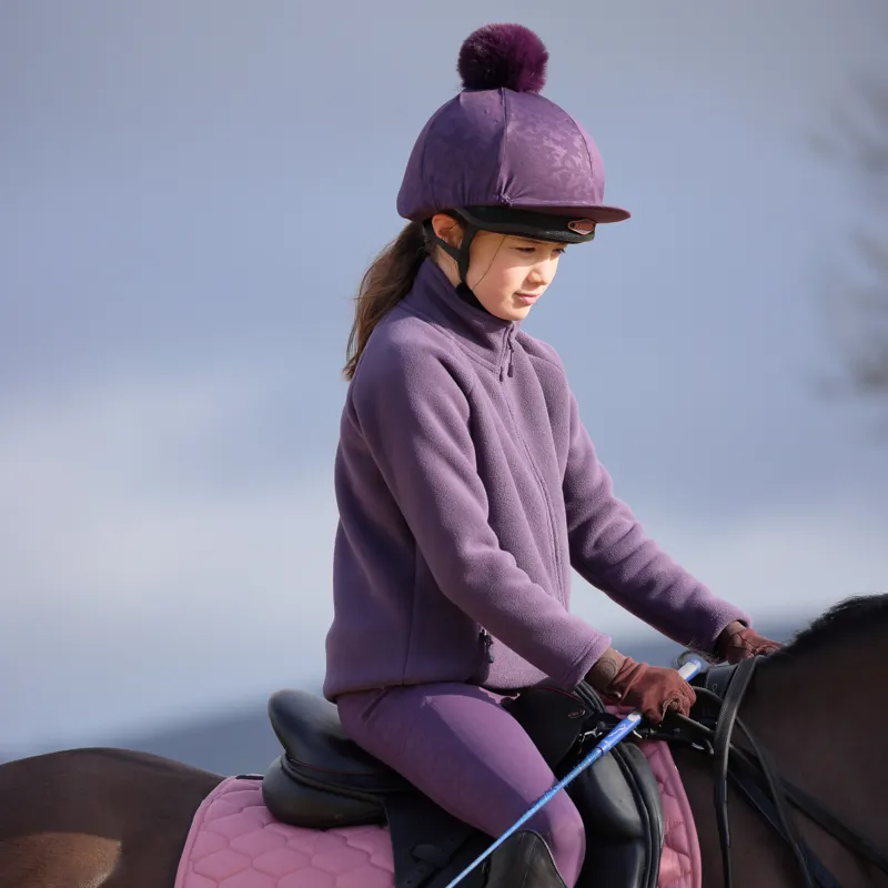 Shires Aubrion Restore Children's Full Zip Fleece - Purple-3