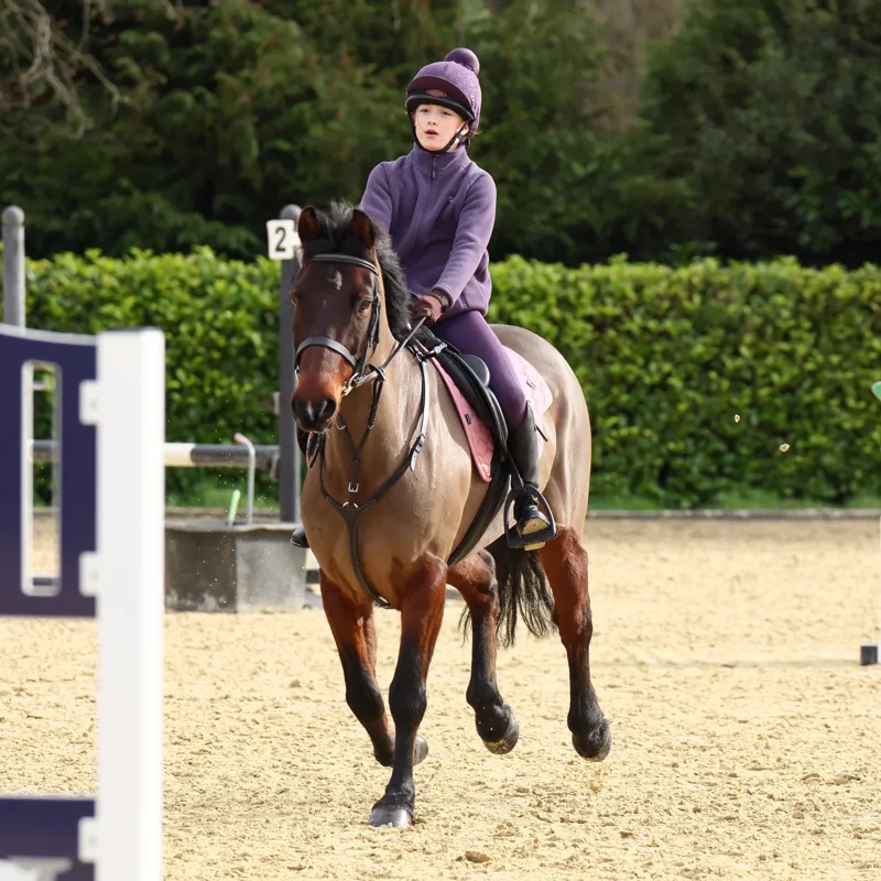 Shires Aubrion Restore Children's Full Zip Fleece - Purple-5