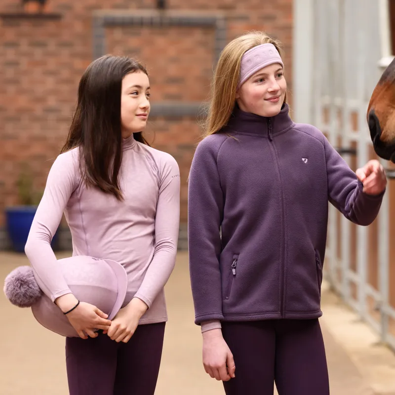 Shires Aubrion Restore Children's Full Zip Fleece - Purple-1