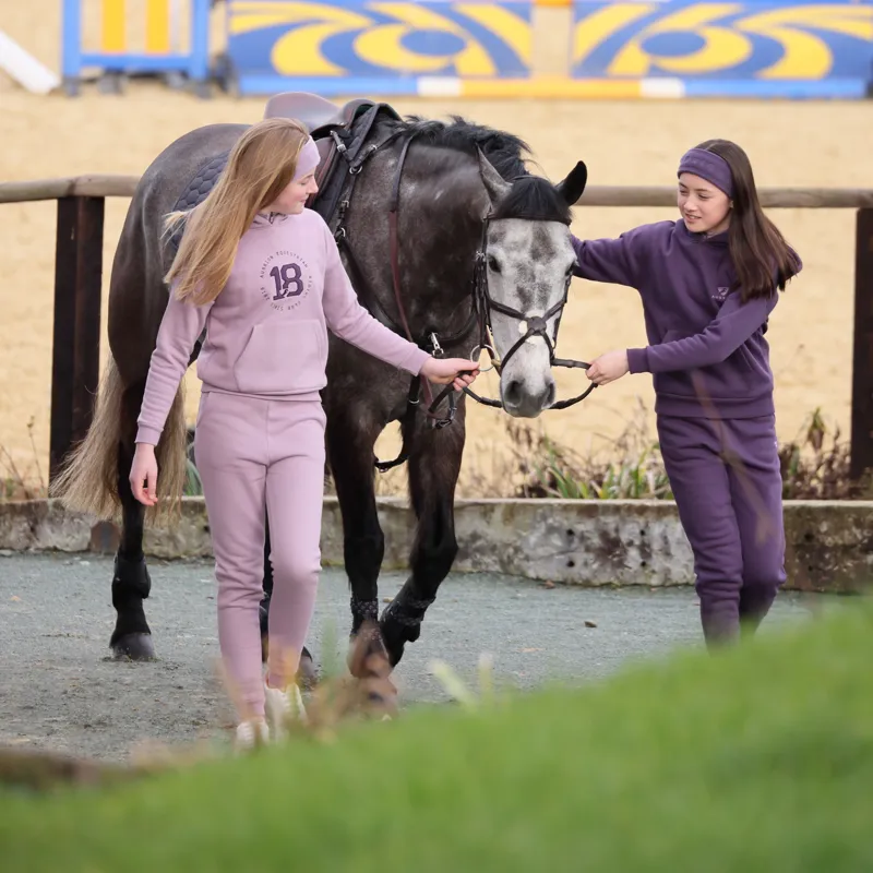 Shires Aubrion Serene Children's Joggers - Mauve-2