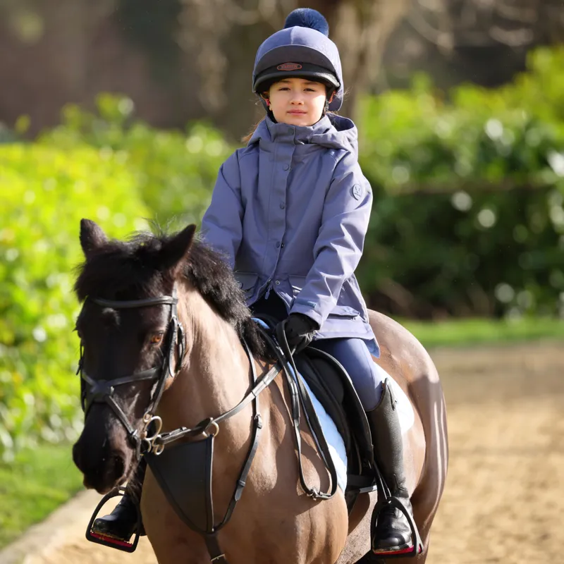 Shires Aubrion Children's Palisade Waterproof Coat - Blue-3