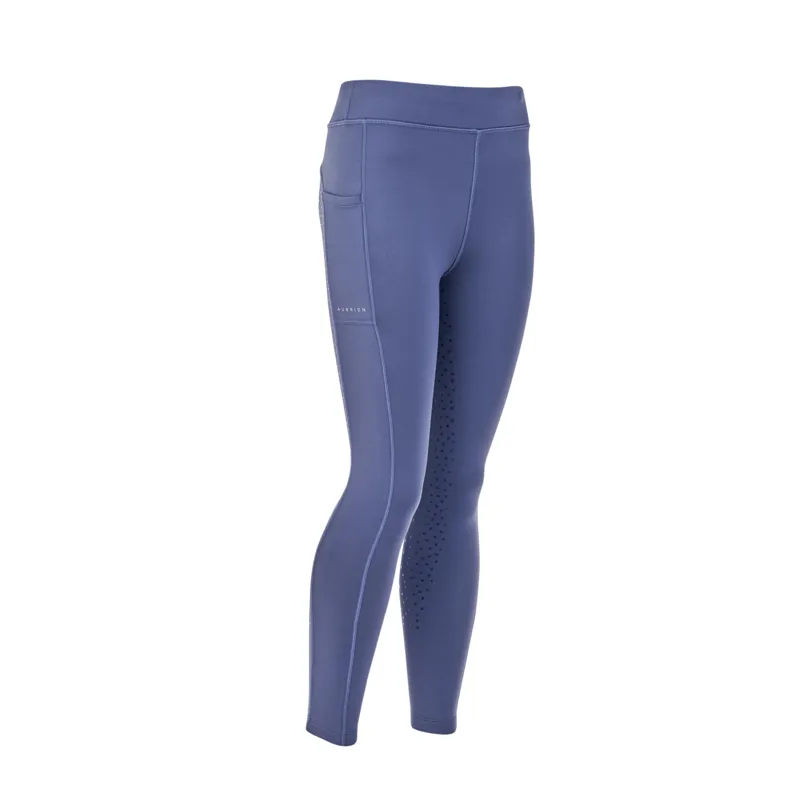Shires Aubrion Shield Children's Riding Tights - Blue