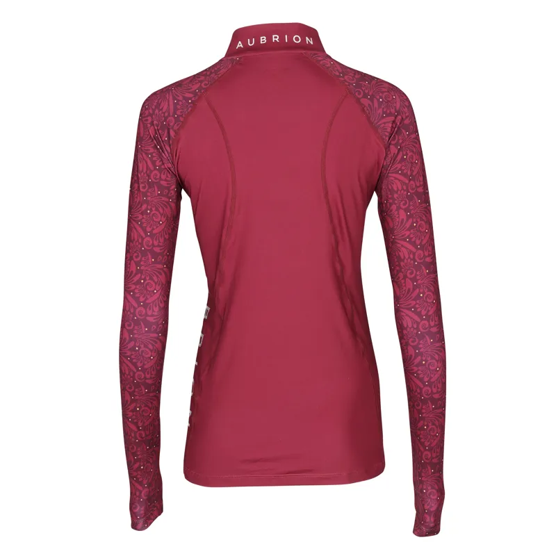 Shires Aubrion Hyde Park Base Layer - Red Paisley-3