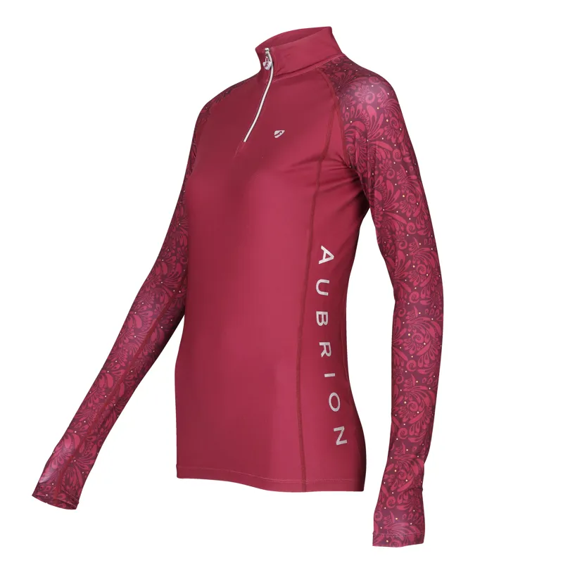Shires Aubrion Hyde Park Base Layer - Red Paisley