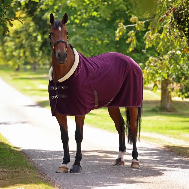 Shires Deluxe Fleece Rug - Black Cherry