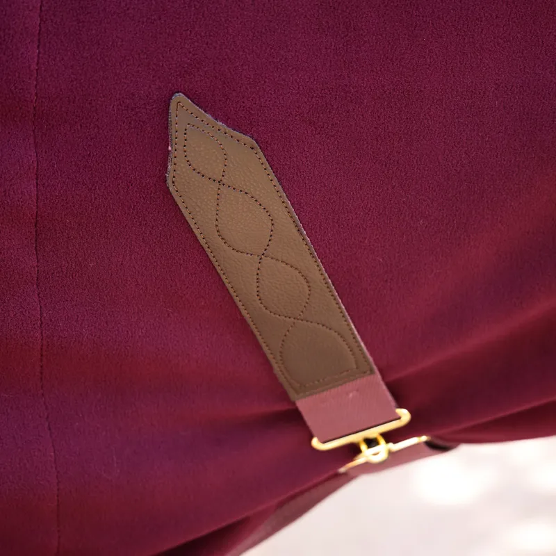 Shires Deluxe Fleece Rug - Black Cherry-3