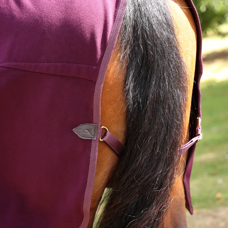 Shires Deluxe Fleece Rug - Black Cherry-4