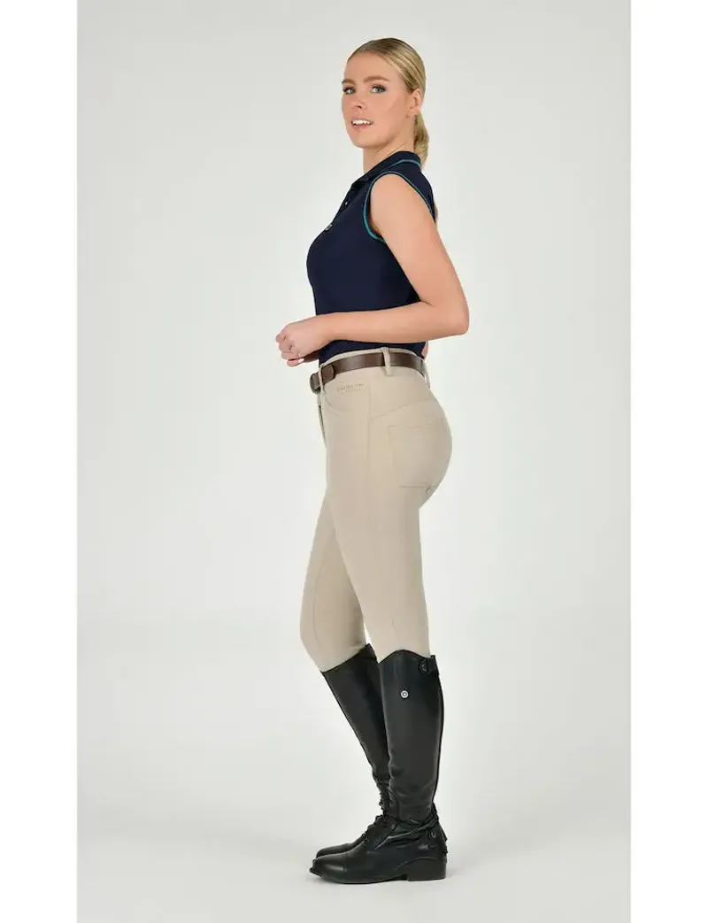 Dublin Cammy Comfort Ladies Twill Breeches - Biscuit-7