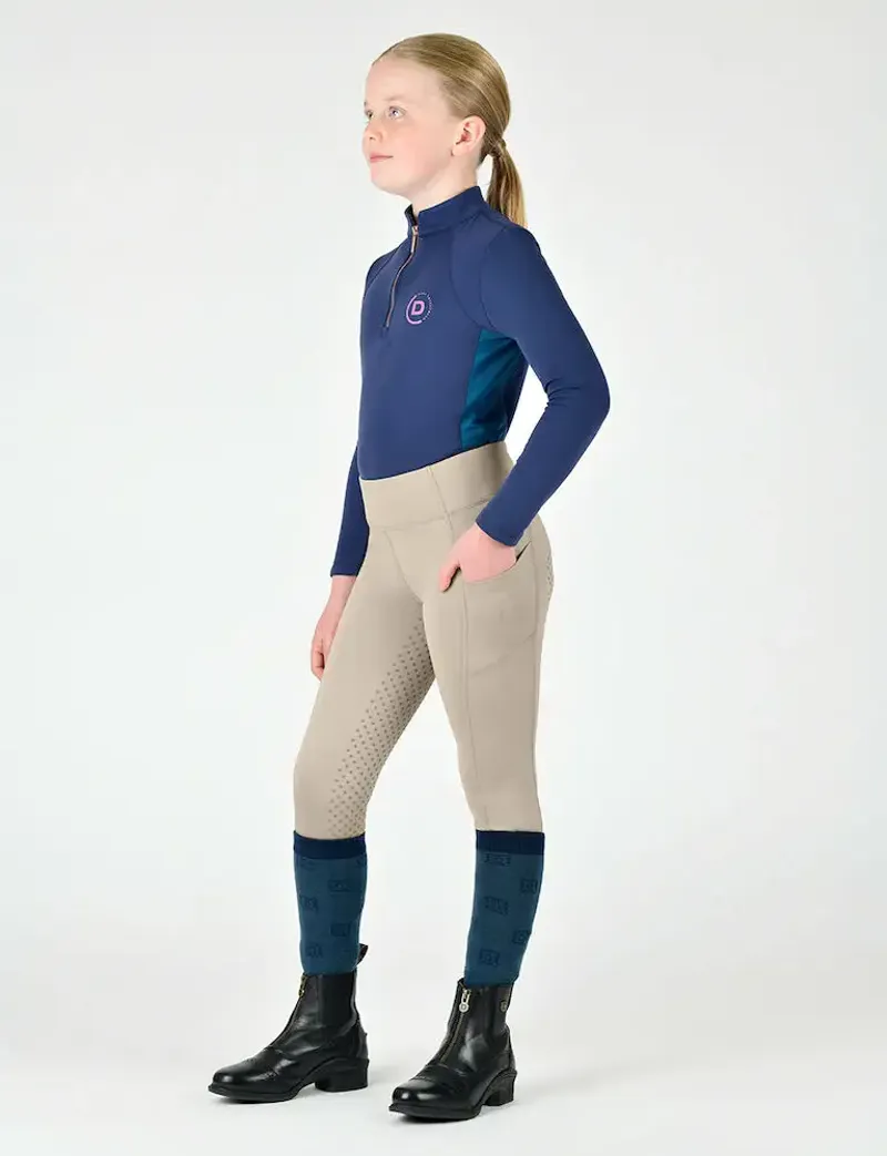Dublin Kids Everyday Riding Tights - Beige-4