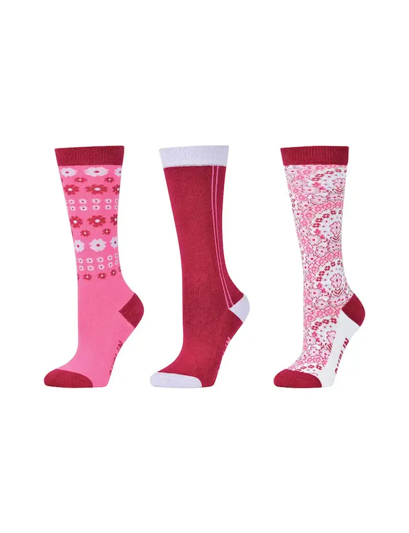Dublin Kids 3 Pack Socks - Pretty In Pink
