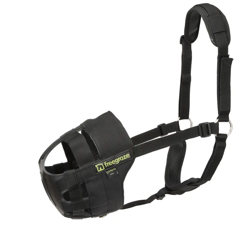 Shires FreeGraze AirFlow Grazing Muzzle - Black