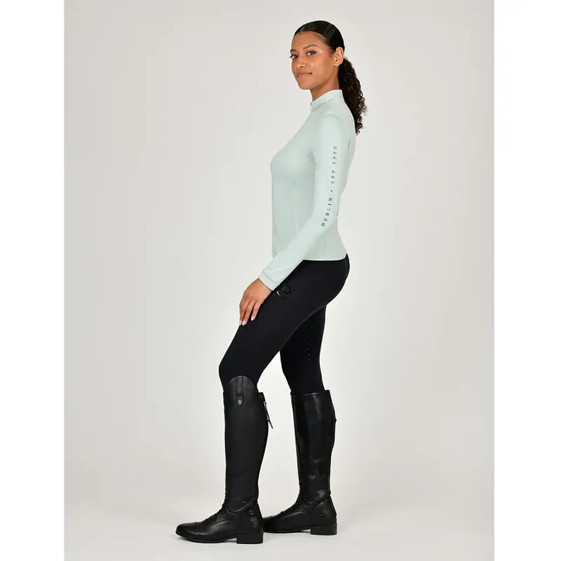 Dublin Autumn Sally Ladies Long Sleeve Riding Top - Surf Spray-2