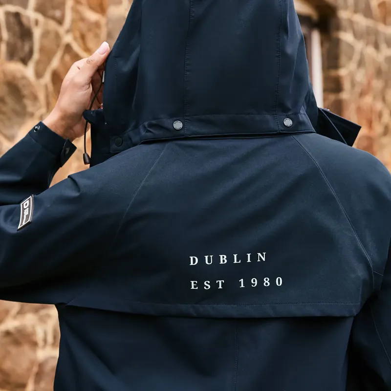 Dublin Rowan Ladies Waterproof Riding Coat - Sky Captain-5