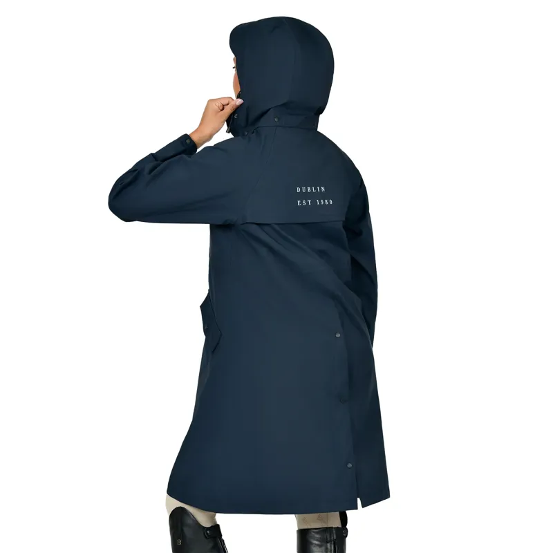 Dublin Rowan Ladies Waterproof Riding Coat - Sky Captain-2