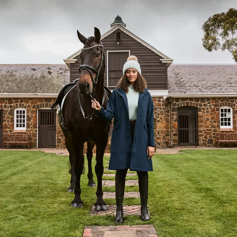 Dublin Rowan Ladies Waterproof Riding Coat - Sky Captain-3
