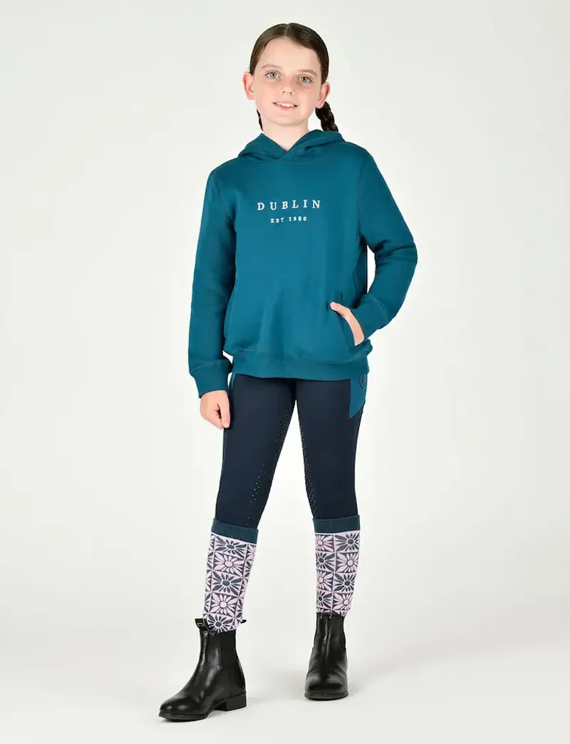Dublin Kids Lilah Lurex Logo Hoodie - Legion Blue/Silver-2