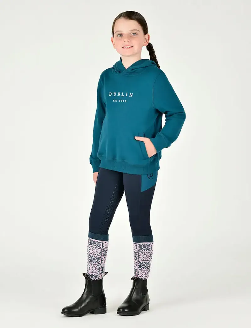 Dublin Kids Lilah Lurex Logo Hoodie - Legion Blue/Silver-3