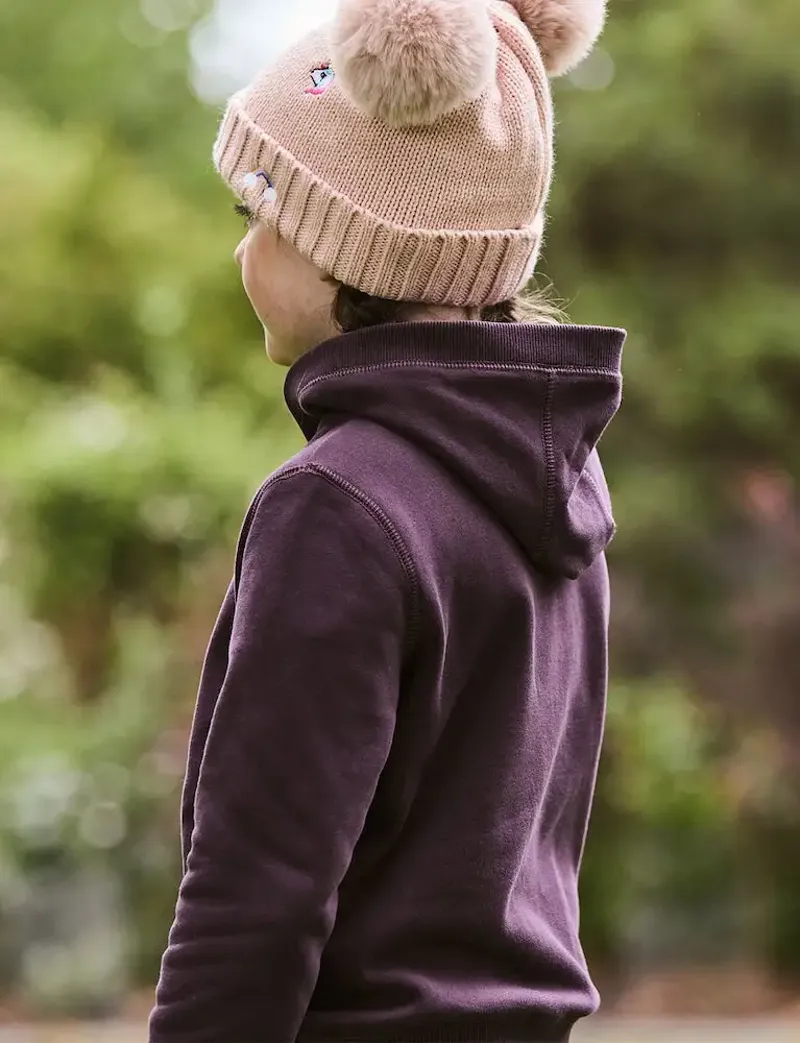 Dublin Kids Lilah Lurex Logo Hoodie - Plum Perfect/Rose Gold-1