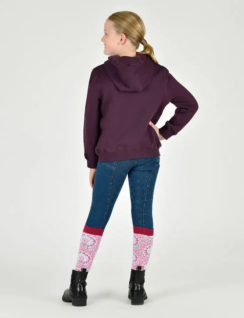 Dublin Kids Lilah Lurex Logo Hoodie - Plum Perfect/Rose Gold-3