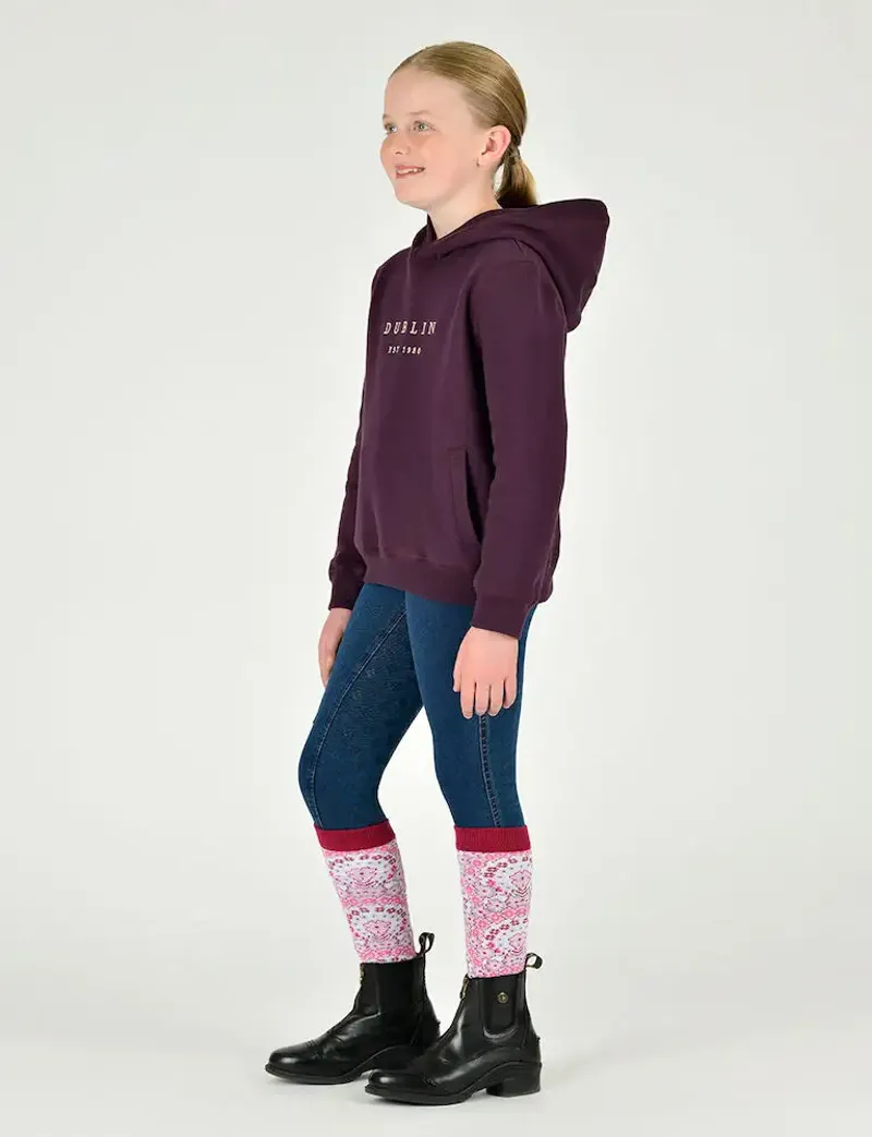 Dublin Kids Lilah Lurex Logo Hoodie - Plum Perfect/Rose Gold-5
