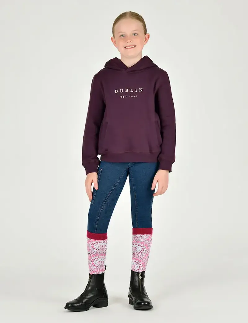 Dublin Kids Lilah Lurex Logo Hoodie - Plum Perfect/Rose Gold-6