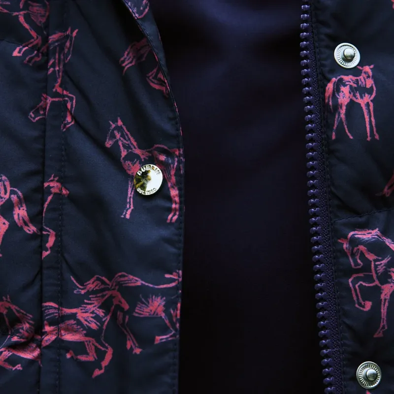 Dublin Kids Patrice Everyday Puffer Vest - Navy Frolicking Horses-6