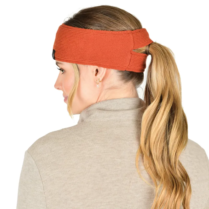 WeatherBeeta Fleece Lined Ponytail Headband - Redwood-2
