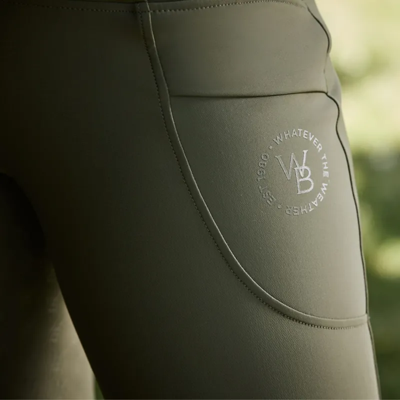 WeatherBeeta Thermal Ladies Riding Tights - Olive Night-4