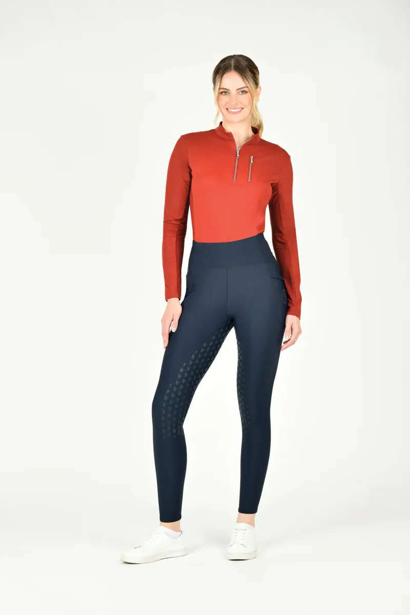 WeatherBeeta Thermal Ladies Riding Tights - Sky Captain-1