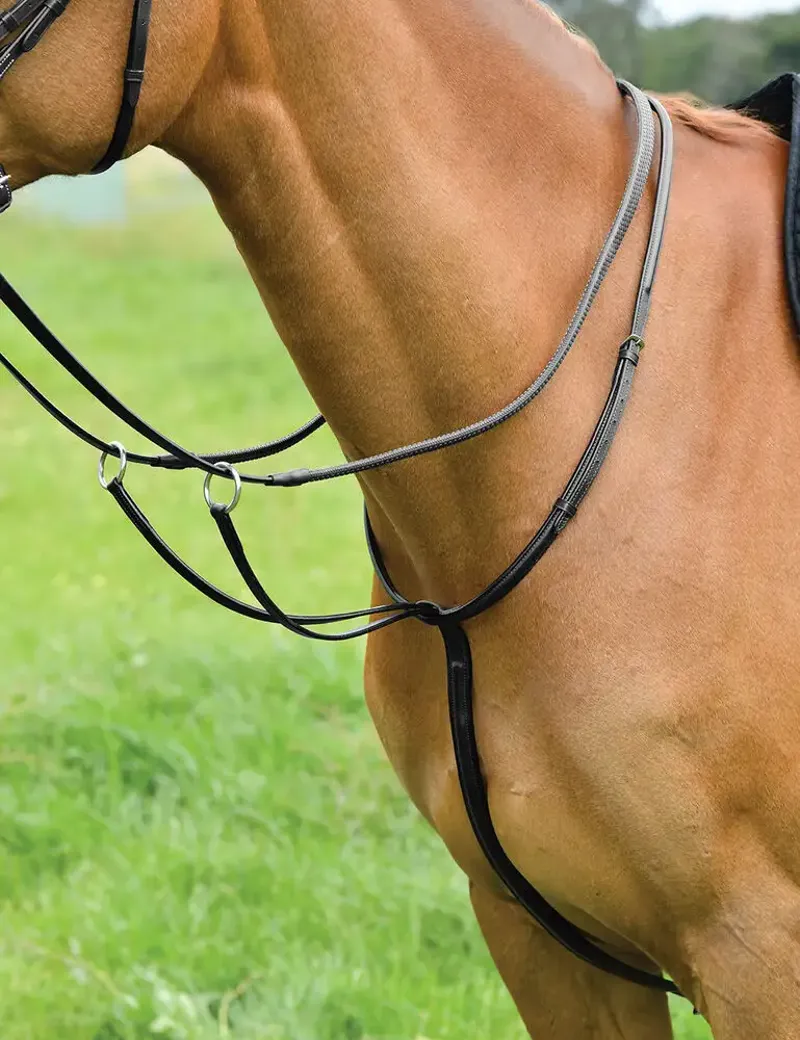 Kincade Classic Plain Raised Running Martingale - Black