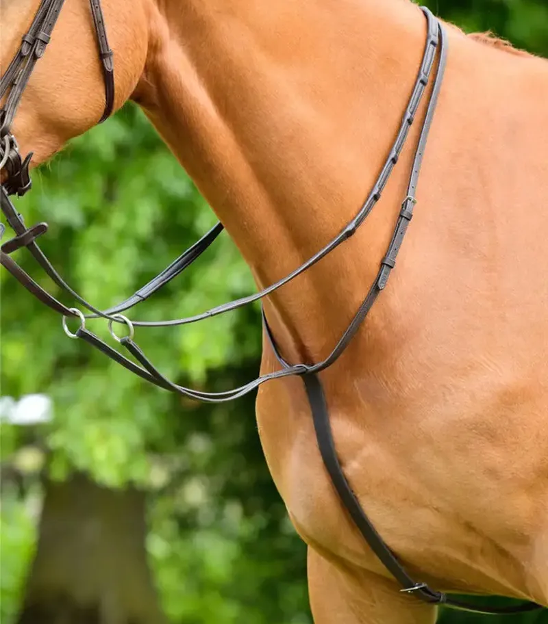 Collegiate ComFiTec Opulux Plain Flat Running Martingale - Dark Brown