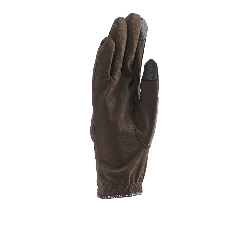 Shires Aubrion Stadium Winter Riding Gloves - Brown-1