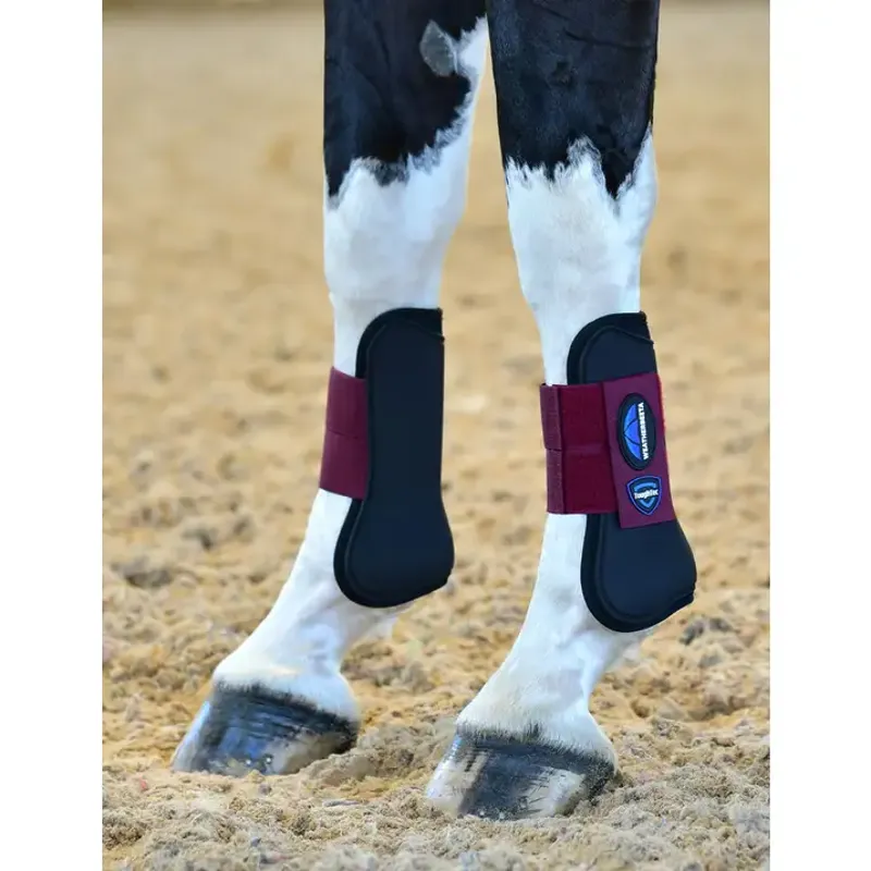 WeatherBeeta Tough-Tec Prime Open Front Boots - Black/Burgundy-3