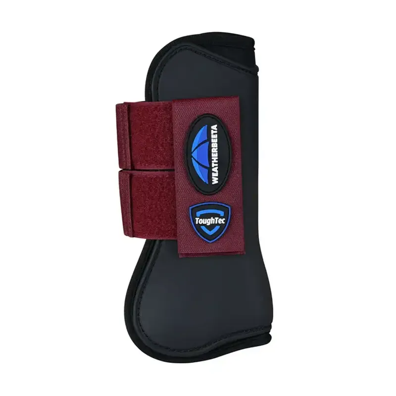 WeatherBeeta Tough-Tec Prime Open Front Boots - Black/Burgundy