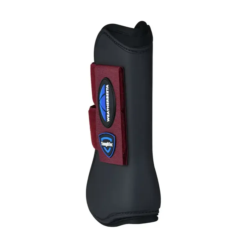 WeatherBeeta Tough-Tec Prime Open Front Boots - Black/Burgundy-1