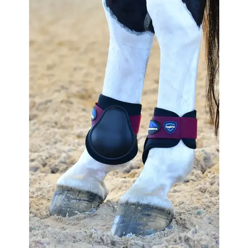 WeatherBeeta Tough-Tec Prime Fetlock Boots - Black/Burgundy-3