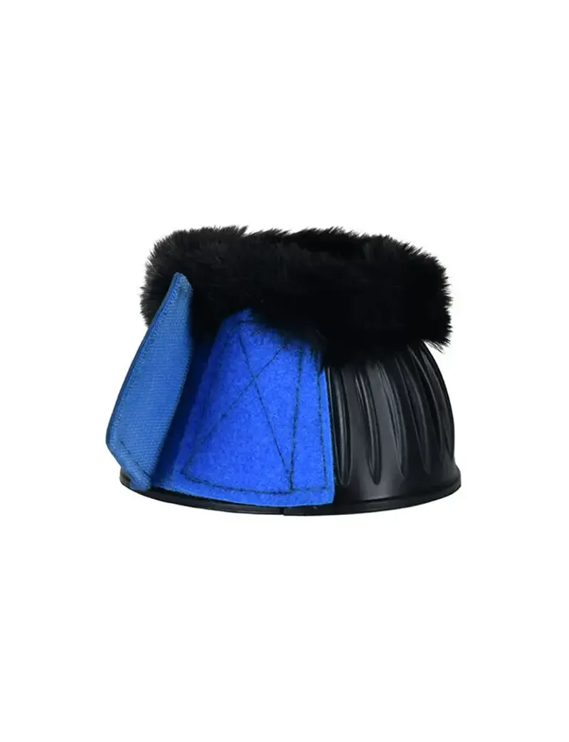 WeatherBeeta Tough-Tec Prime Fleece Trim Rubber Bell Boots - Black/Cobalt-3